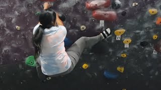 Bouldering two V2s and 99 of a V3 at Pipeworks [upl. by Lundgren613]