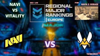 NAVI VS VITALITY  MIRAGE MAPA 2MD3PTBR GAULES  PGL MAJOR ANTWERP 2022  EUROPA RMR A [upl. by Borreri469]