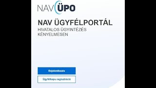 NAV szja adó megfizetése az új ÜPO Portálon [upl. by Kinnard]