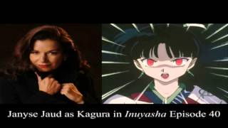 Janyse Jauds incredible voice acting as Kagura The Wind Sorceress Inuyasha episode 40 [upl. by Elkin833]