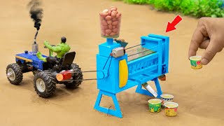 HOW to Peanut Oil is made  Diy tractor making Peanut Press Oil machine  SunFarming [upl. by Chuipek]