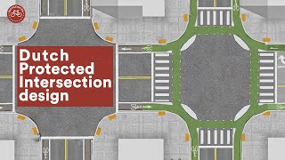 Intersection design the Dutch  cycle friendly  way [upl. by Lerat]