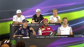 The Longest Press Conference Question Ever  2014 Abu Dhabi Grand Prix [upl. by Eiralih]