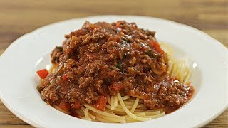 Spaghetti with Meat Sauce Recipe [upl. by Annhej]