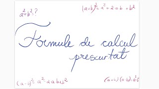 Formule de calcul prescurtat [upl. by Auhsot]