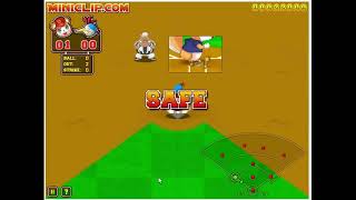 Miniclip Allstar Baseball Game Playthrough  Bat 1 [upl. by Suoiluj]