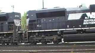 Video Of The Week  SD70M2 Duo Stop Intermodal Flag Crossing And All Caught on Video [upl. by Niveb]