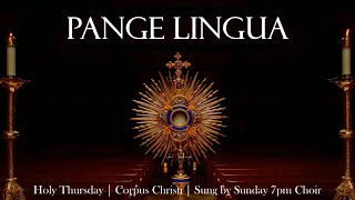 Pange Lingua  Catholic Hymn amp Chant  Holy ThursdayCorpus Christi  Latin w English translation [upl. by Parrisch]