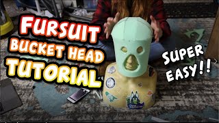 Bucket head base fursuit tutorial  OUTDATED PLEASE SEE DESCRIPTION [upl. by Lenuahs]