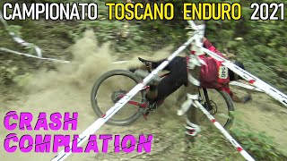 Campionato Toscano Enduro MTB  Castelnuovo Val di Cecina 2021  CRASH COMPILATION [upl. by Healy]