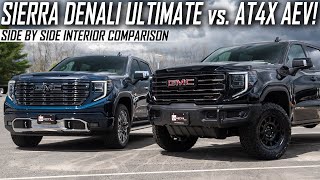 2023 Sierra Denali Ultimate vs Sierra AT4X  Full Interior Comparison [upl. by Artinak]