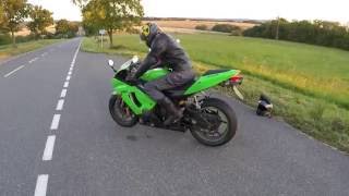 Kawasaki ZX6R 636 05 Dominator HP2 Exhaust sound [upl. by Johnsson]