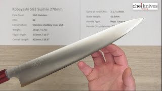 Kobayashi SG2 Sujihiki 270mm Quick Look [upl. by Gilliette47]