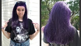 How to Dye Your Hair Purple NO BLEACH [upl. by Anaujik]