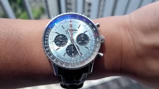 BREITLING NAVITIMER 2022 ICE BLUE  ICONIC CHRONOGRAPH [upl. by Bette]