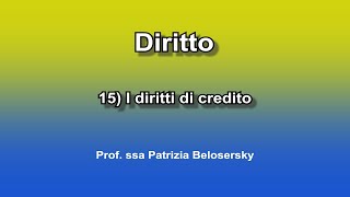 15 I diritti di credito [upl. by Sada]