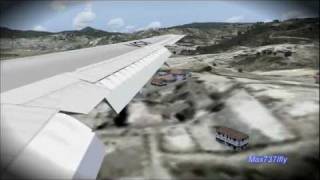 FSX HD Boeing 767 Toncontin landing 1080p [upl. by Nyrahtak977]