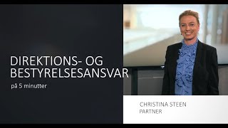 DIREKTIONS OG BESTYRELSESANSVAR på 5 minutter [upl. by Annoid583]