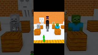 Monster School Bottle Flipping😈☠️ minecraft memes shortsvideo funny [upl. by Aisena]