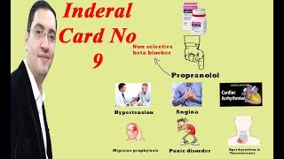 Inderal Propranolol  اندرال للضغط والقلق والصداع النصفي  Drug card [upl. by Nahtaj178]