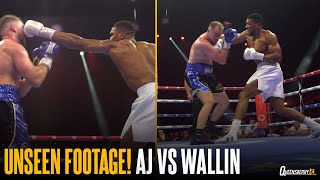 EXCLUSIVE FOOTAGE Anthony Joshuas beatdown of Otto Wallin from unseen angle 🔥🍿 [upl. by Anoblav]