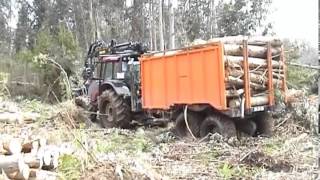 VALTRA GUERRA  TRACTOR CON GRÚA 57T Y REMOLQUE R12 4WD [upl. by Toddy675]