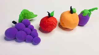 How to Make Fruits with Clay  Clay Art for Kids clay fruits making slime videos fruit slime [upl. by Idieh]