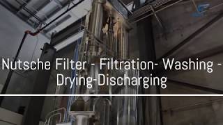 Agitated Nutsche Filter  Combination of Filtration Washing Drying Discharging [upl. by Esinej]