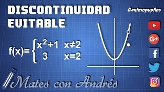 Discontinuidad evitable de una función definida “a trozos” BACHILLERATO MATEMÁTICAS [upl. by Colton205]