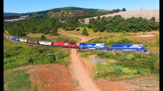 DRONE e os trens  Mauá da SerraPR  Viaduto e trecho [upl. by Nnyloj]