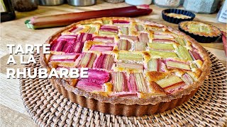 Tarte à la rhubarbe  พายรุบัป เป็นของหวาน ฝรั่งเศส  Rhubarb pie [upl. by Maggy]