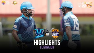 US Masters T10 2023 Eliminator Highlights Texas Chargers vs Morrisville Unity  Match 23 [upl. by Ttayw]