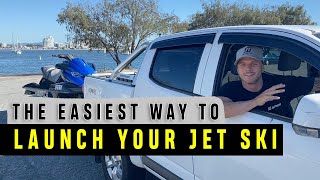 The Easiest Way to Launch a Jet Ski or PWC at the Boat Ramp  How to Reverse a Jet Ski Trailer [upl. by Retsel932]