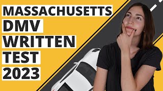 Massachusetts DMV Written Test 2023 60 Questions with Explained Answers [upl. by Elam]