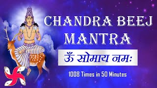 Om Som Somaya Namah 1008 Times in 50 Minutes  Chandra Beej Mantra  Fast [upl. by Iadam]