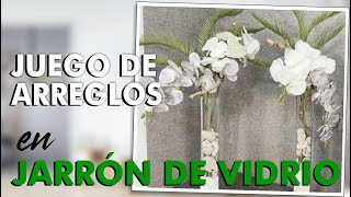 Como hacer un Arreglo Floral en Jarrón de Vidrio Delgado [upl. by Nujra]