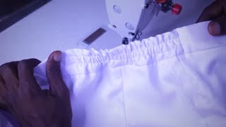 adding elastic waistband to trouser back step by step [upl. by Rohn]