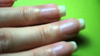 Sparkly American Manicure Tutorial [upl. by Xonk]