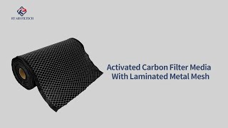 Activated carbon filter media roll laminated with mesh [upl. by Casimire16]