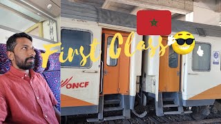 First Class vs Second Class Train ride in MoroccoFirst Class in Moroccan Train [upl. by Fritze]