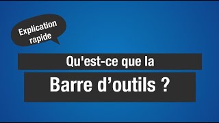 QUESTCE QUE LA BARRE DOUTILS  Mon Prof dInfo [upl. by Yltnerb]