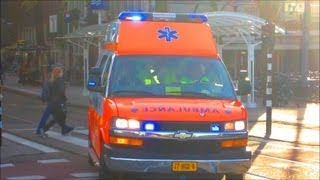 A1 COMPILATIE AMBULANCES AMSTERDAM KONINGINNEDAG 2013 [upl. by Oznecniv]