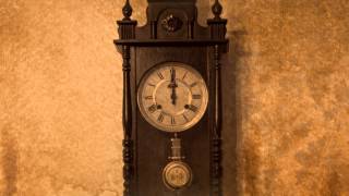 OLD Grandfathers Clock SLOW with sound version 3 [upl. by Brace]