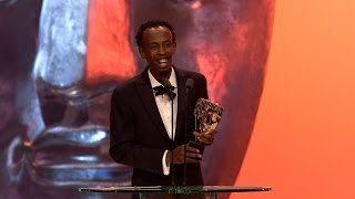 Barkhad Abdi wins Best Supporting Actor Bafta  The British Academy Film Awards 2014  BBC One [upl. by Mundt]