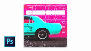 Retro Neon Cover Art in Photoshop  tutorial by paresthexia [upl. by Ierdna981]