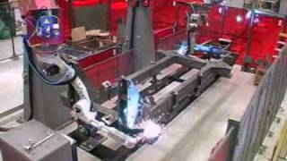 Motoman EA1900N robot welding two parts [upl. by Hedi575]