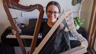 Comparing Three Harpsicle Harps Walnut Special Edition Fullsicle Flatsicle and a Maple Fullsicle [upl. by Dlonra]