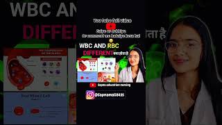 RBC vs WBC  shorts viral youtubeshorts nursing medicalstudent ytfeed youtubefeed rbc wbcs [upl. by Cutler]