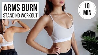 BEST Standing Arms Workout 10 min BURN amp TONING No Equipment Perfect For Beginners ◆ Emi ◆ [upl. by Analle]