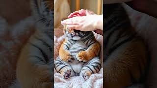 What is this baby tiger dreaming about tigershortsnaturefunnycute [upl. by Lerrad]